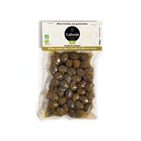 Olives vertes grosses Atalanti au citron et huile d olives S250